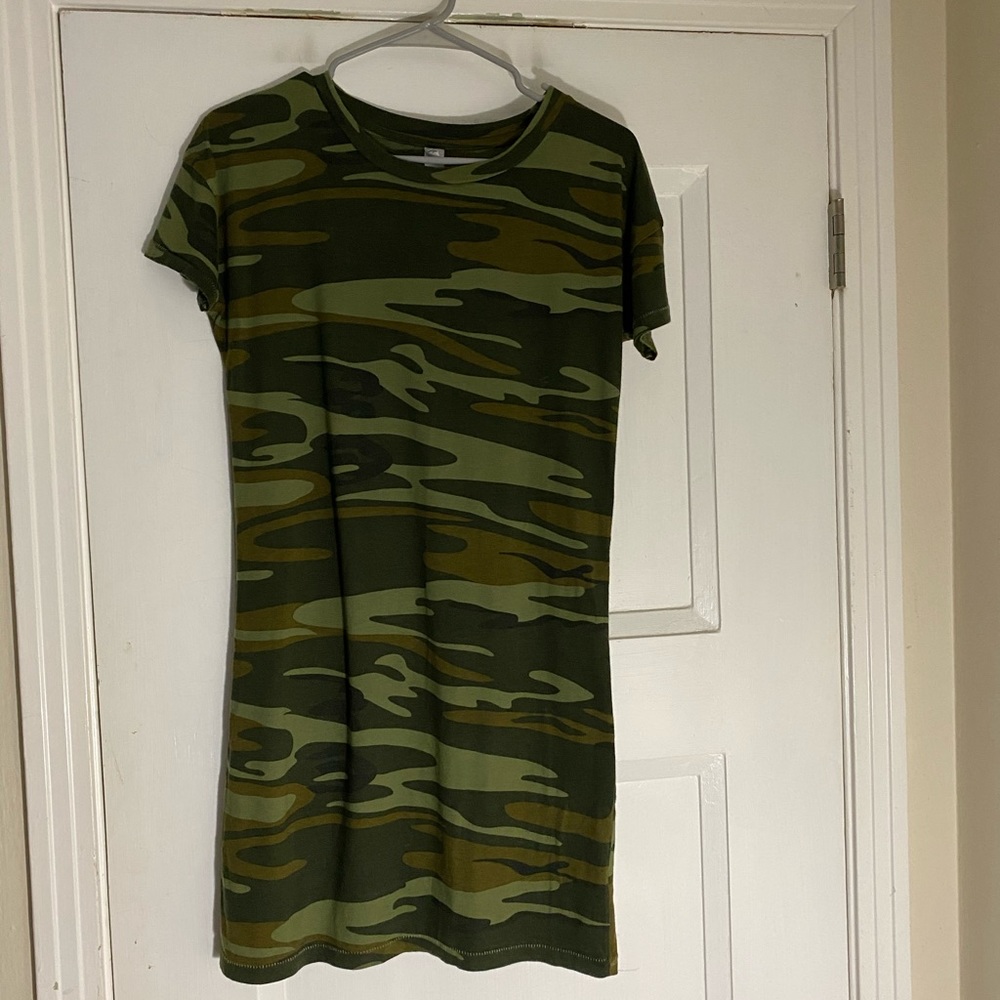 Bloomingdales camo T-shirt dress